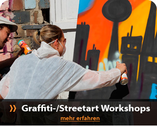 Graffit und Streetart Workshop mit Teambuildunge im Yaam an der East-Side-Gallery / Berliner Mauer
