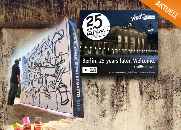 Graffiti-Taschenmauer in London mit Urban Artists und visitBerlin