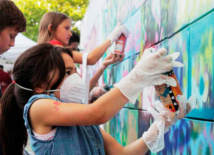 Graffiti Workshop in Wolfsburg mit den Urbant Artists aus Berlin