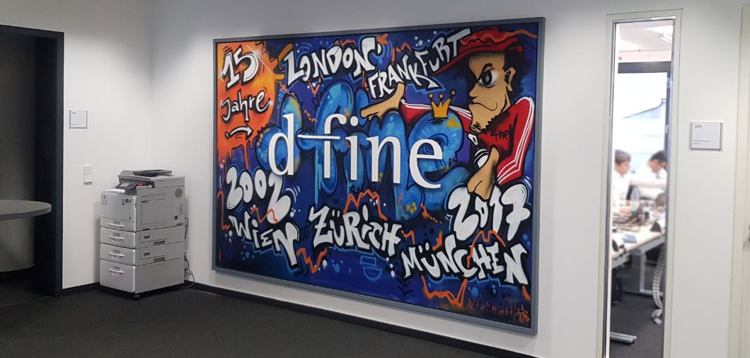 Graffiti Leinwand für Büro und Office durch Graffiti Artist - Graffiti Artists buchen