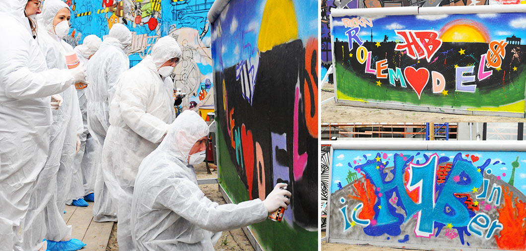 Street Art Workshop und Graffiti Workshop - Berlin Replica Wall an der echten Berliner Mauer - Teambuilding Event mit Urban Artists im YAAM Berlin - Bild 8 Street Art Workshop und Graffiti Workshop - Berlin Replica Wall an der echten Berliner Mauer - Teambuilding Event mit Urban Artists im YAAM Berlin - Bild 8