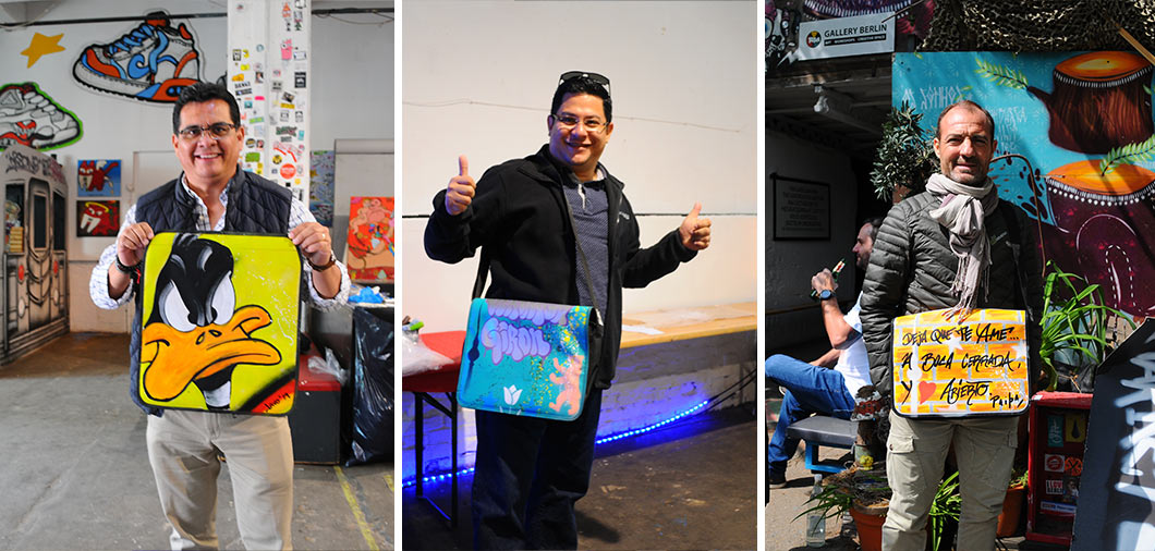 Real Street Art Graffiti - Graffiti Bags Workshop - Urban Artists Graffiti Taschen Teamevent und andere Teamevents mit Street Art in Berlin Bild 6 Real Street Art Graffiti - Graffiti Bags Workshop - Urban Artists Graffiti Taschen Teamevent und andere Teamevents mit Street Art in Berlin Bild 6